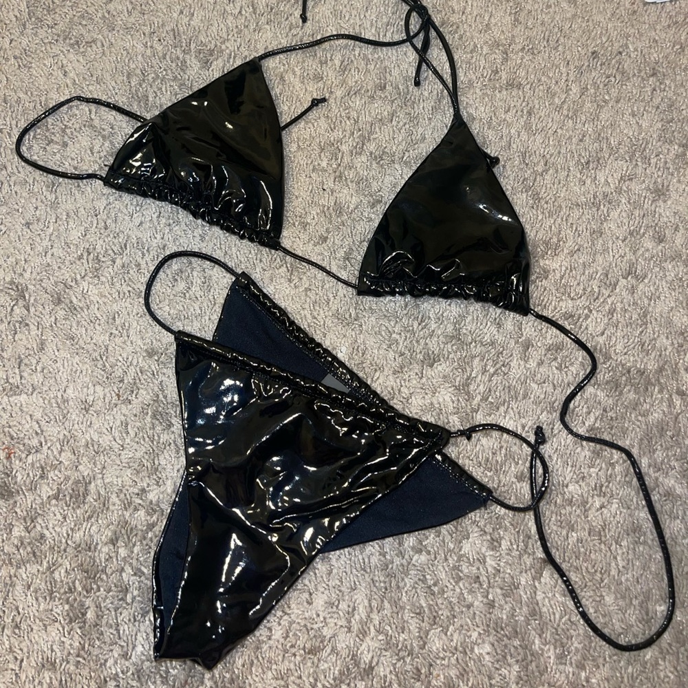 black swimsuit